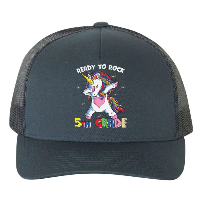 Ready To Rock 5th Grade Unicorn Graphic Plus Size Shirt For Teacher Kids Yupoong Adult 5-Panel Trucker Hat