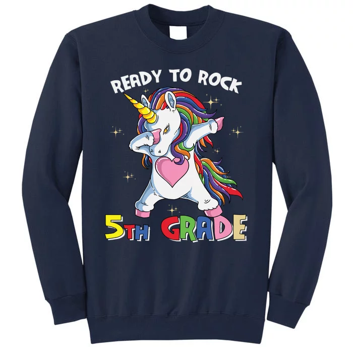 Ready To Rock 5th Grade Unicorn Graphic Plus Size Shirt For Teacher Kids Tall Sweatshirt