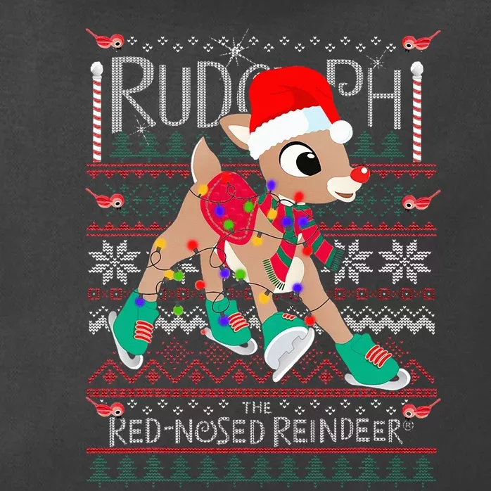 Rudolph The Red Nosed Reindeer Christmas Tree Zip Tote Bag