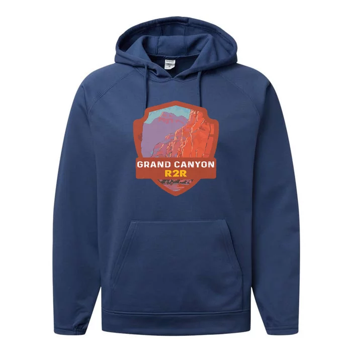 Rim To Rim R2R 2022 Grand Canyon National Park Arizona Travel Lover Camping Performance Fleece Hoodie