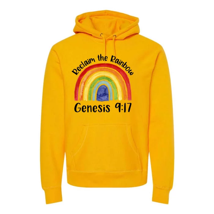 Reclaim The Rainbow Jesus Lover Christian Proverb Premium Hoodie