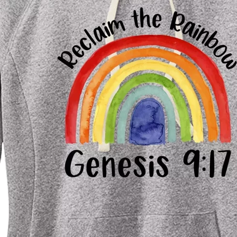 Reclaim The Rainbow Jesus Lover Christian Proverb Women's Fleece Hoodie