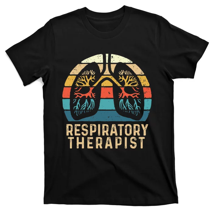 Respiratory Therapist Retro Vintage Lungs Pulmonology Rt T-Shirt