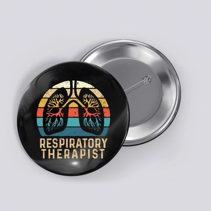 Respiratory Therapist Retro Vintage Lungs Pulmonology Rt Button