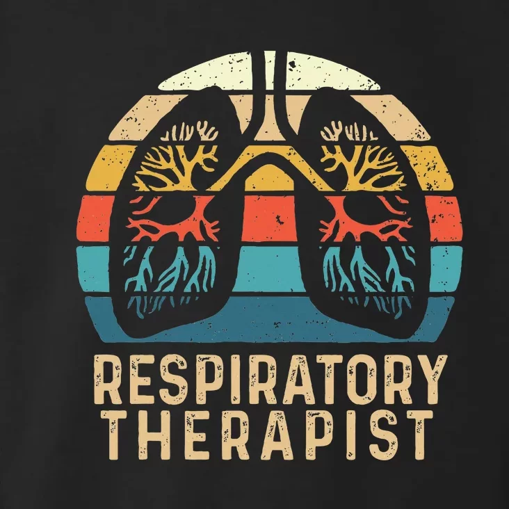 Respiratory Therapist Retro Vintage Lungs Pulmonology Rt Toddler Hoodie