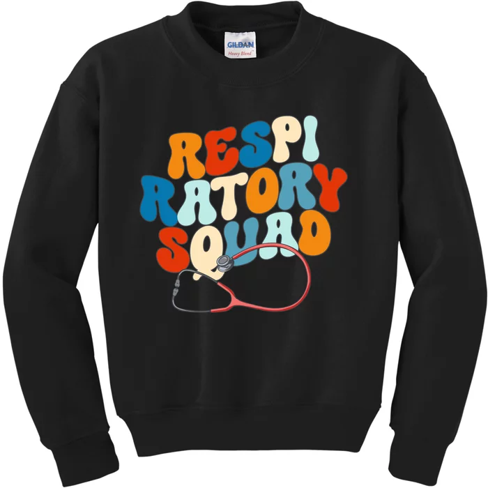 Respiratory Therapist Respiratory Squad Kids Sweatshirt