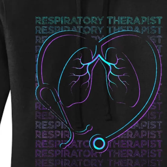 Respiratory Therapist Respiratory Therapy Retro Women's Pullover Hoodie