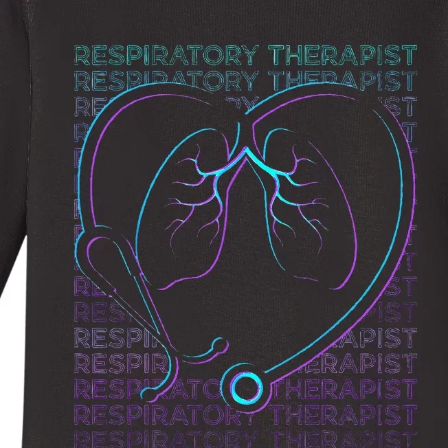 Respiratory Therapist Respiratory Therapy Retro Baby Long Sleeve Bodysuit