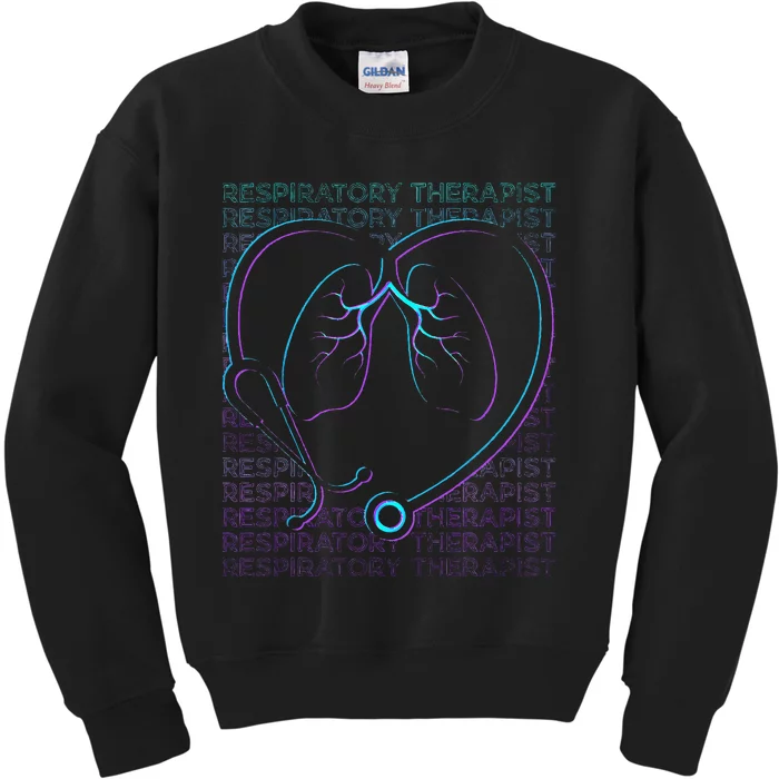 Respiratory Therapist Respiratory Therapy Retro Kids Sweatshirt