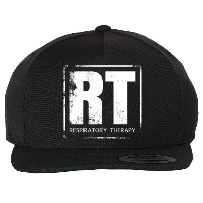 Respiratory Therapy RT FrontBack Respiratory Care Wool Snapback Cap