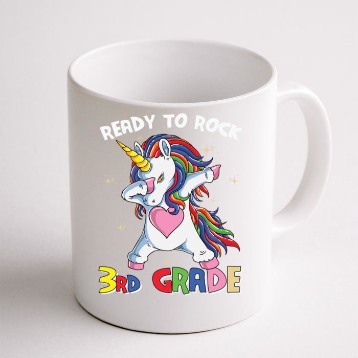 Ready To Rock Third Grade Dabbing Unicorn Cute 3Rd Grade Cool Gift Front & Back Coffee Mug