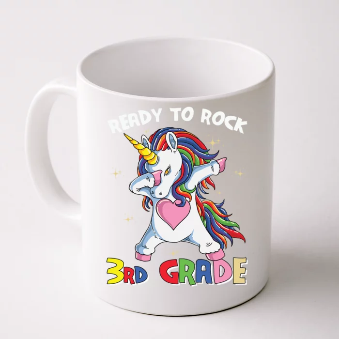 Ready To Rock Third Grade Dabbing Unicorn Cute 3Rd Grade Cool Gift Front & Back Coffee Mug