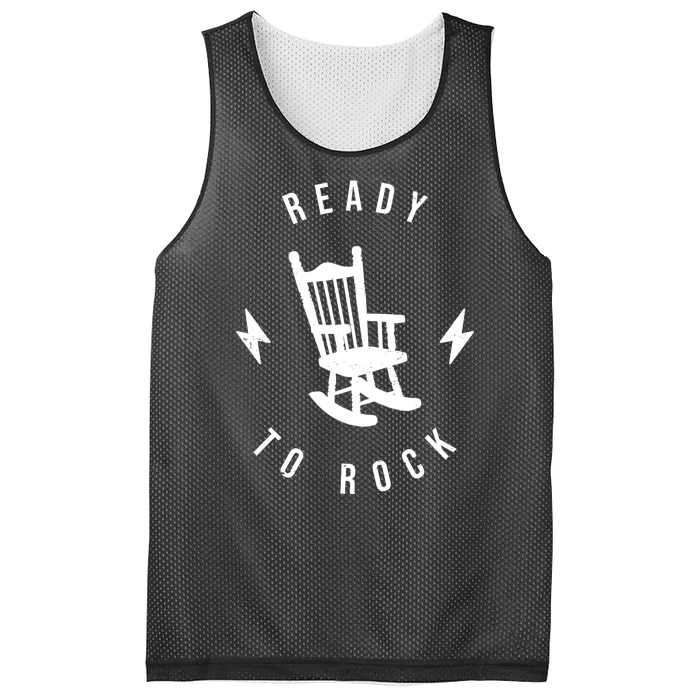 Ready To Rock Funny Rocking Chair Mesh Reversible Basketball Jersey Tank