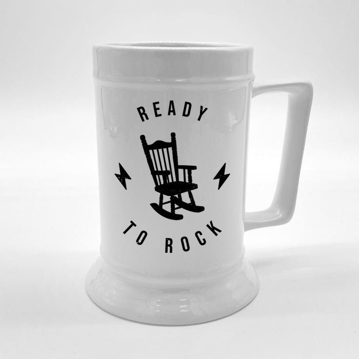 Ready To Rock Funny Rocking Chair Front & Back Beer Stein