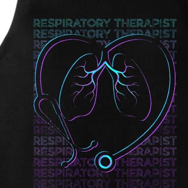 Respiratory Therapist Respiratory Therapy Retro Ladies Tri-Blend Wicking Tank