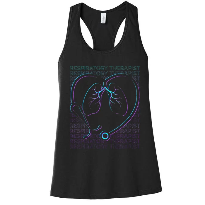 Respiratory Therapist Respiratory Therapy Retro Women's Racerback Tank