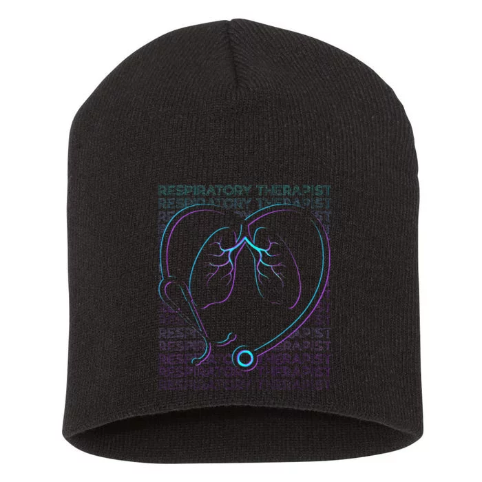 Respiratory Therapist Respiratory Therapy Retro Short Acrylic Beanie