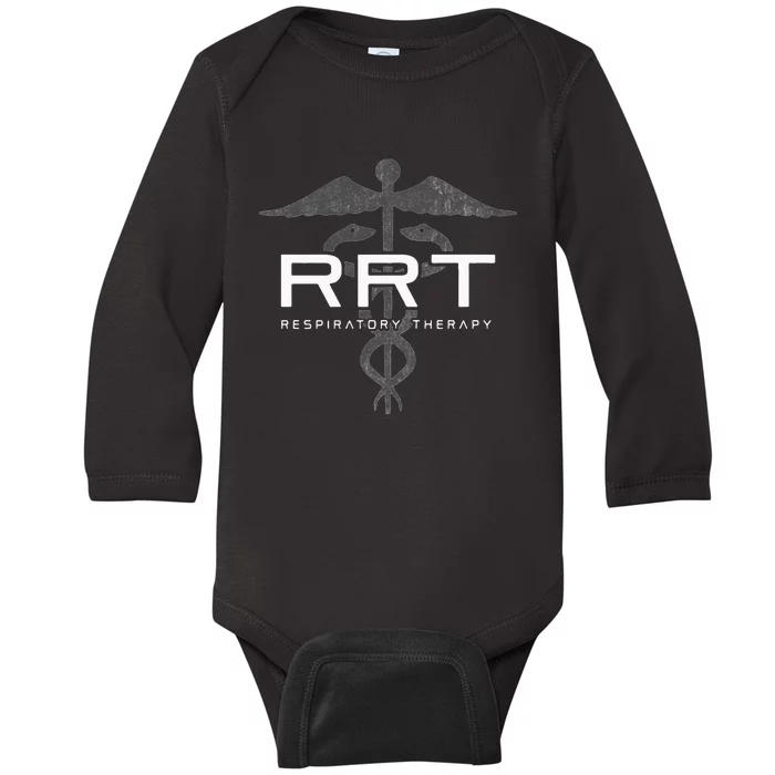 Respiratory Therapy RRT Front Back Respiratory Care Baby Long Sleeve Bodysuit