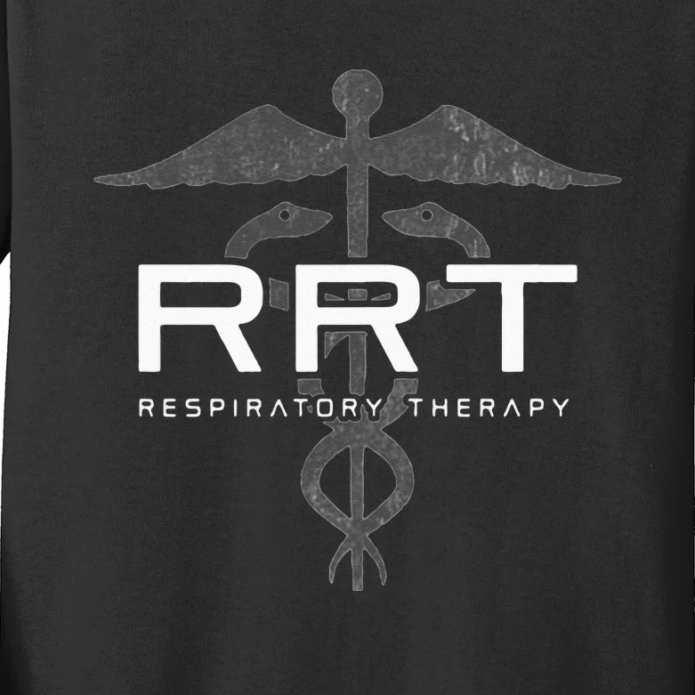 Respiratory Therapy RRT Front Back Respiratory Care Kids Long Sleeve Shirt