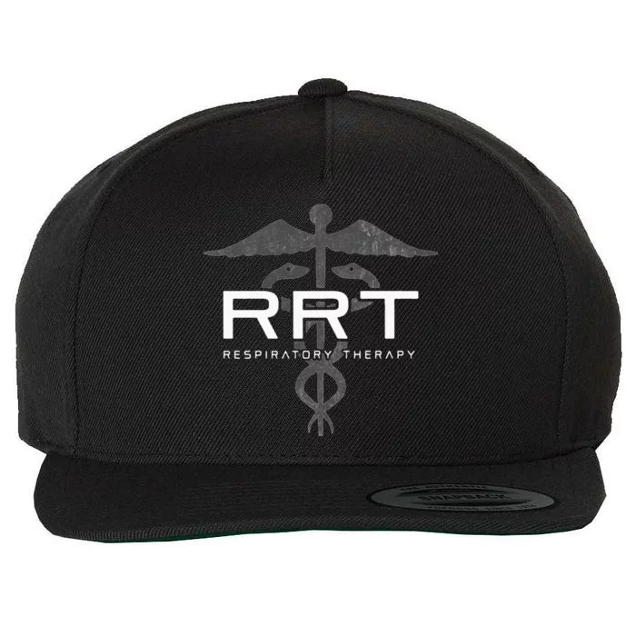 Respiratory Therapy RRT Front Back Respiratory Care Wool Snapback Cap