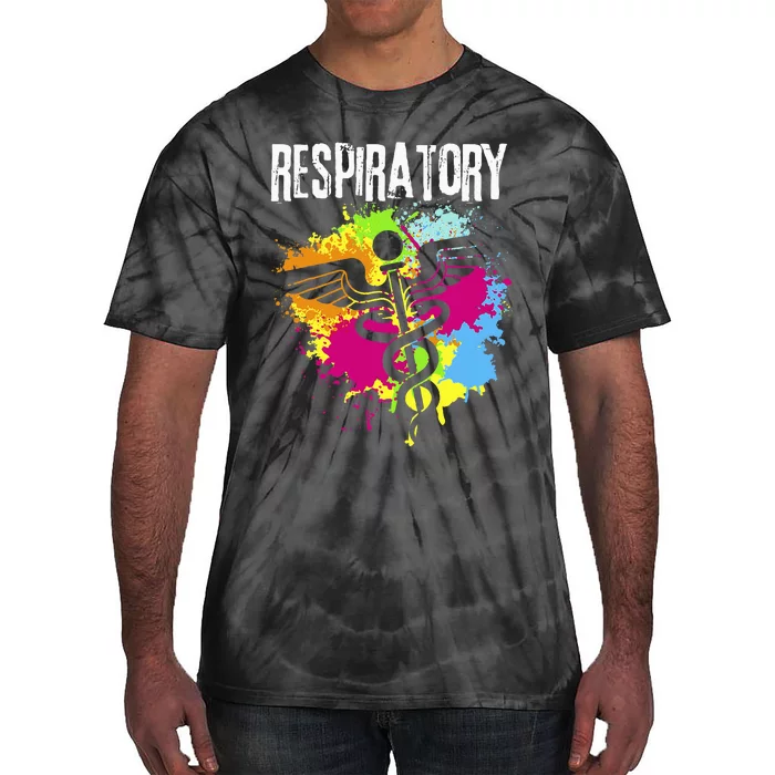 Respiratory Therapisgift Respiratory Therapy Design Tie-Dye T-Shirt