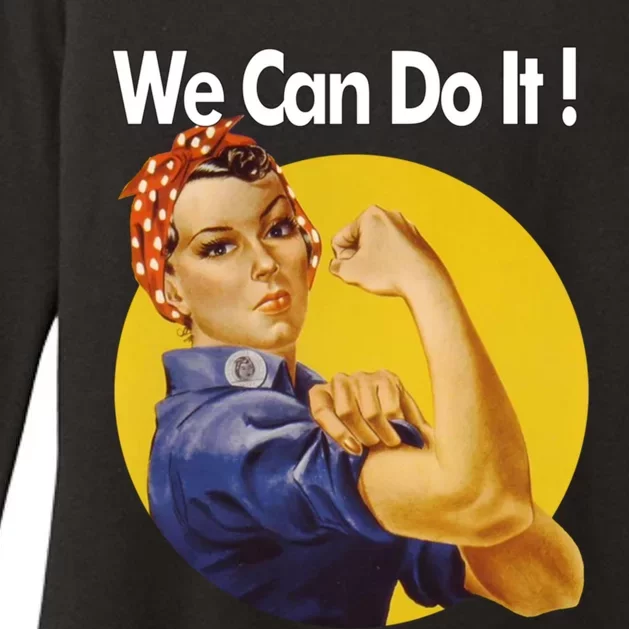 Rosie The Riveter We Can Do It Ww2 Poster Retro Gift Womens CVC Long Sleeve Shirt