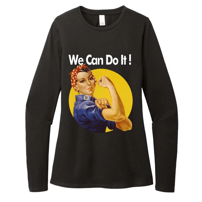 Rosie The Riveter We Can Do It Ww2 Poster Retro Gift Womens CVC Long Sleeve Shirt