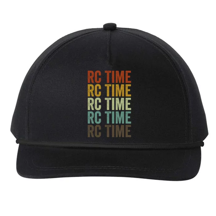 Rc Time Radio Control Cars Rc Cars Lovers Rc Car Racing Gift Snapback Five-Panel Rope Hat