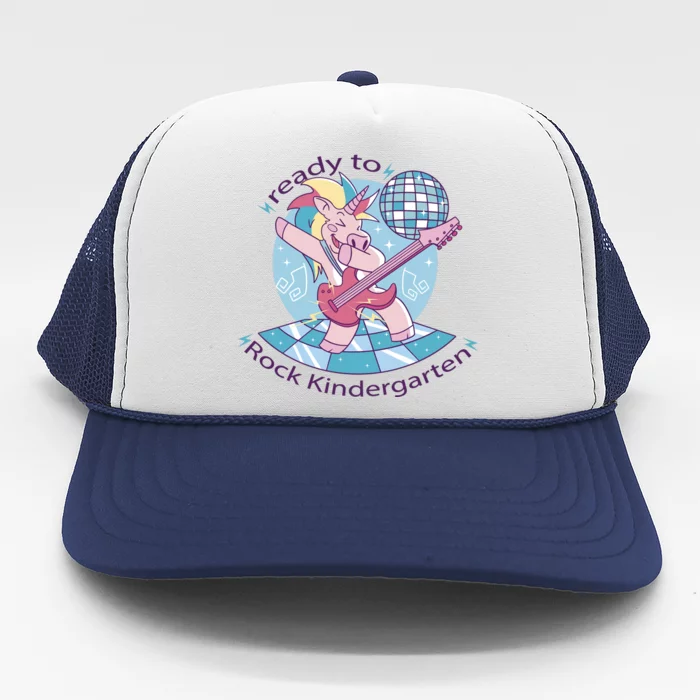 Ready To Rock Kindergarten Unicorn Back To School Trucker Hat