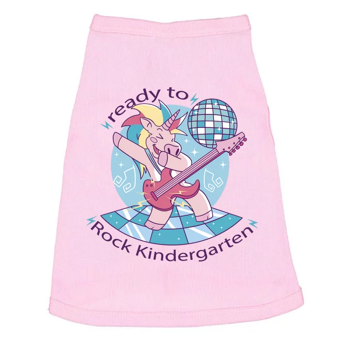 Ready To Rock Kindergarten Unicorn Back To School Doggie Tank