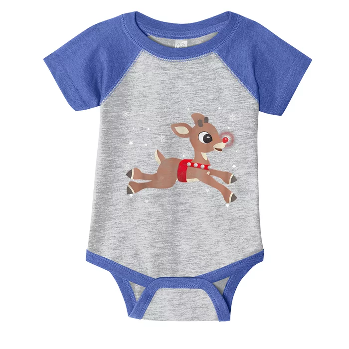 Rudolph The Red Nose Reindeer For And Christmas Fan Infant Baby Jersey Bodysuit