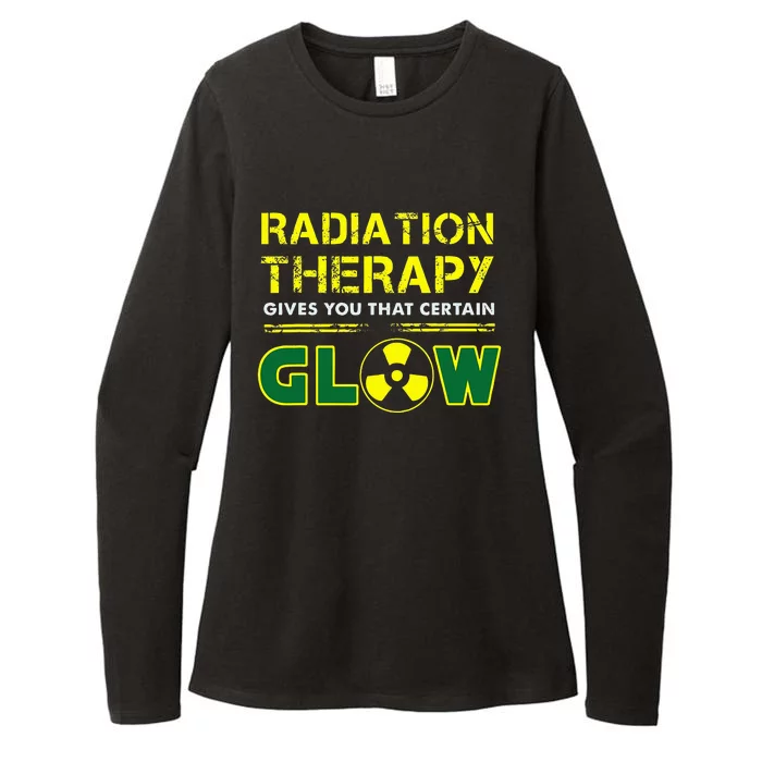 Radiation Therapy Radiation Therapist Funny Cancer Fighter Womens CVC Long Sleeve Shirt