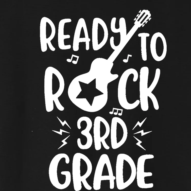 Ready to Rock Third Grade Student and Teacher Women's Crop Top Tee