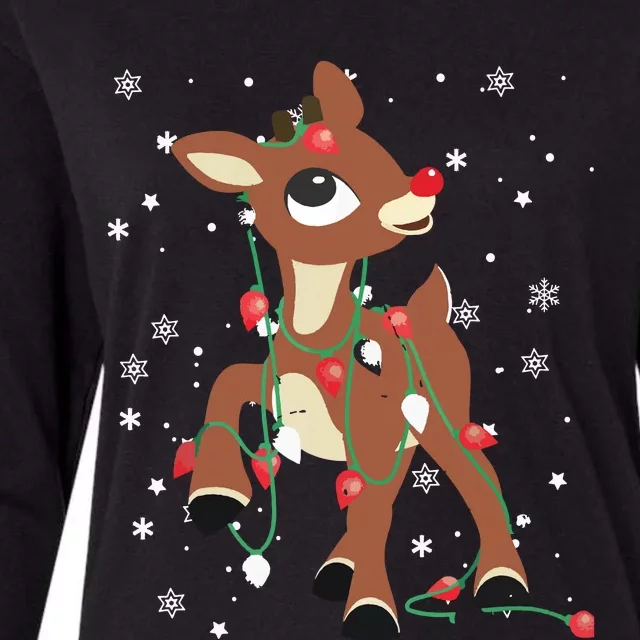 Rudolph The Red Nose Reindeer For Christmas Fan Womens Cotton Relaxed Long Sleeve T-Shirt