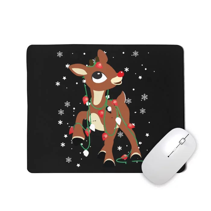 Rudolph The Red Nose Reindeer For Christmas Fan Mousepad