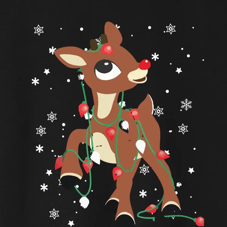 Rudolph The Red Nose Reindeer For Christmas Fan Women's Crop Top Tee