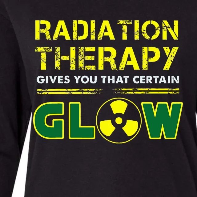 Radiation Therapy Radiation Therapist Funny Cancer Fighter Womens Cotton Relaxed Long Sleeve T-Shirt