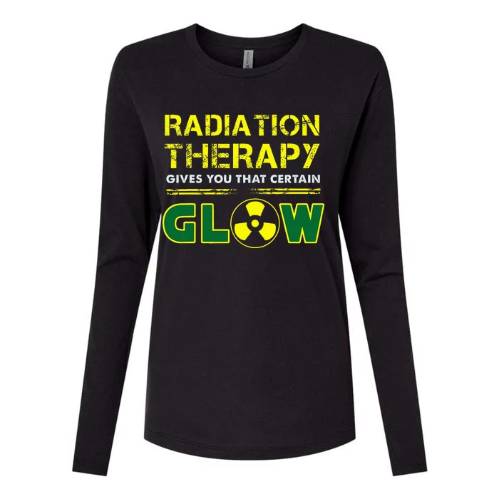 Radiation Therapy Radiation Therapist Funny Cancer Fighter Womens Cotton Relaxed Long Sleeve T-Shirt