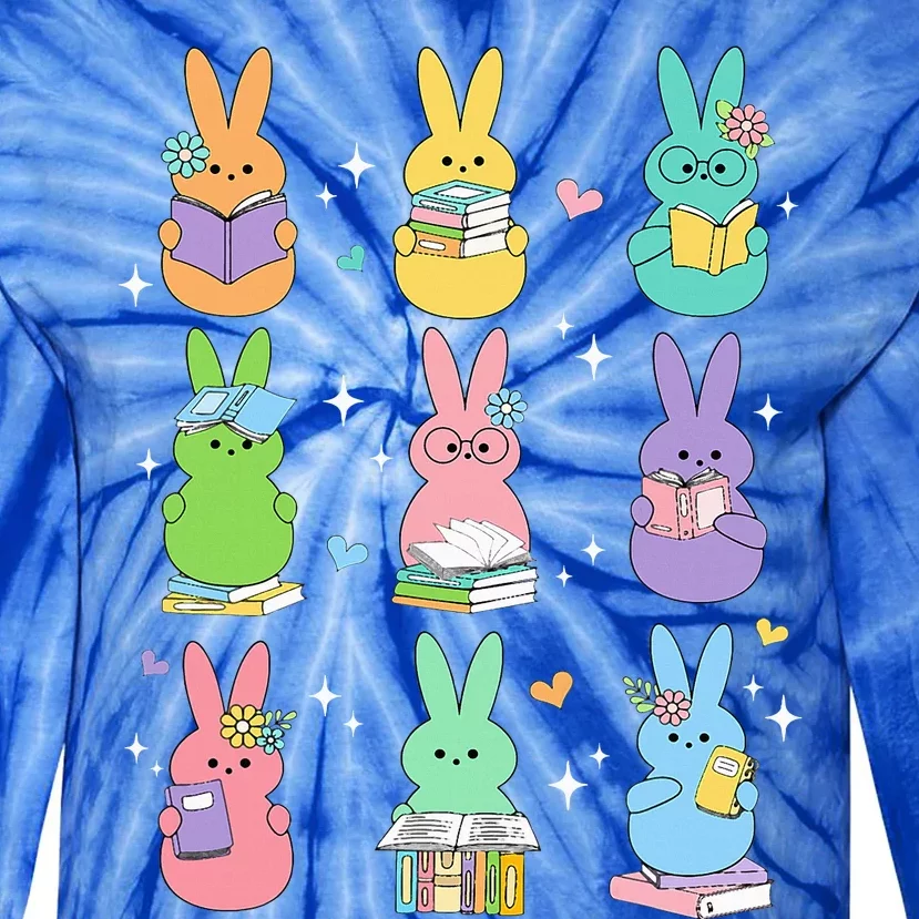 Reading Teacher Rabbit School Tie-Dye Long Sleeve Shirt