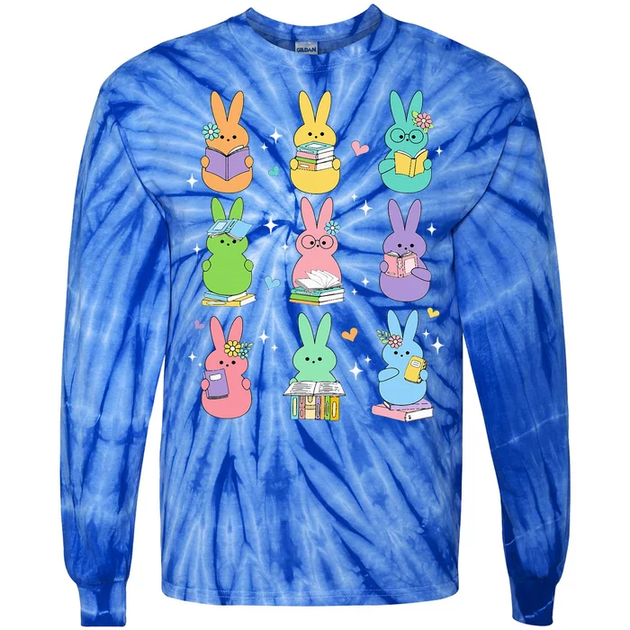 Reading Teacher Rabbit School Tie-Dye Long Sleeve Shirt