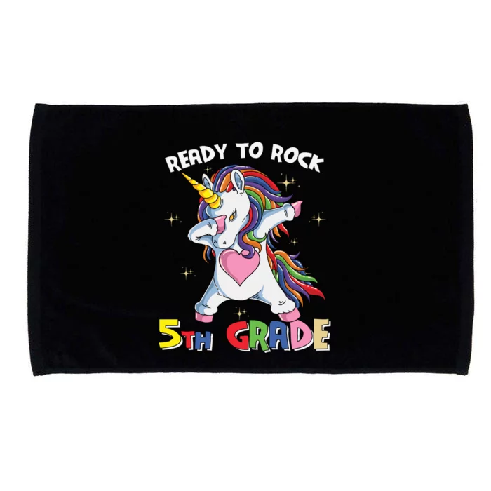 Ready To Rock Fifth Grade Back School Matching Unicorn Gift Microfiber Hand Towel