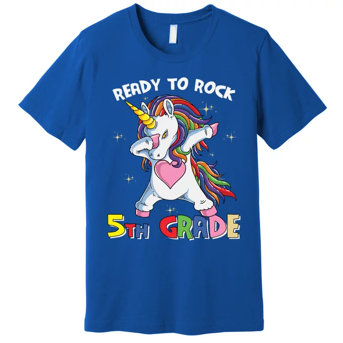 Ready To Rock Fifth Grade Back School Matching Unicorn Gift Premium T-Shirt