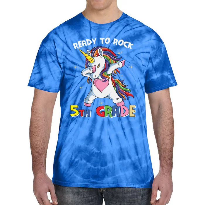 Ready To Rock Fifth Grade Back School Matching Unicorn Gift Tie-Dye T-Shirt