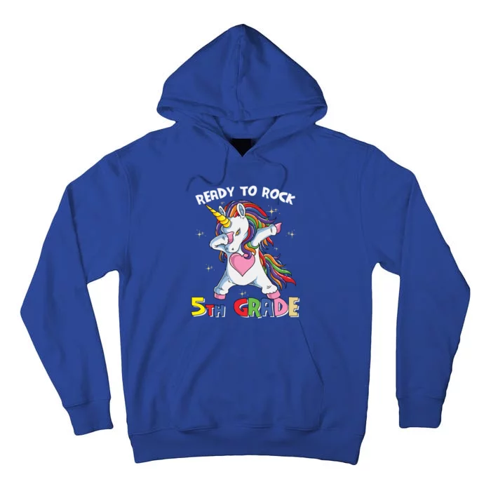 Ready To Rock Fifth Grade Back School Matching Unicorn Gift Tall Hoodie