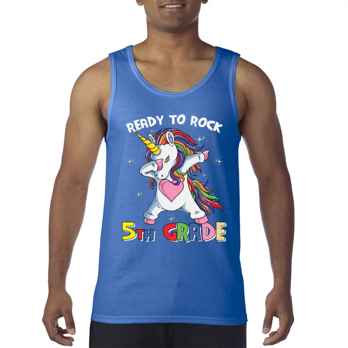 Ready To Rock Fifth Grade Back School Matching Unicorn Gift Tank Top