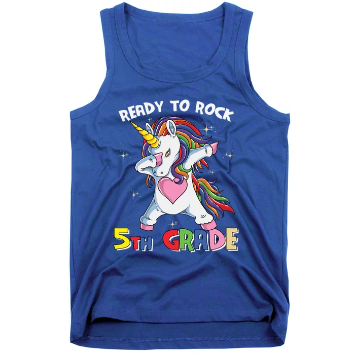 Ready To Rock Fifth Grade Back School Matching Unicorn Gift Tank Top