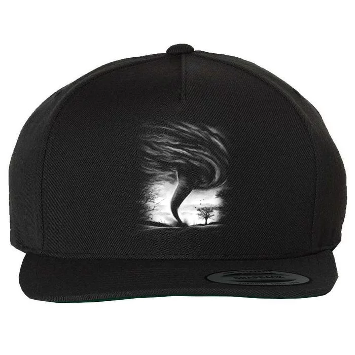 Realistic Tornado Wool Snapback Cap