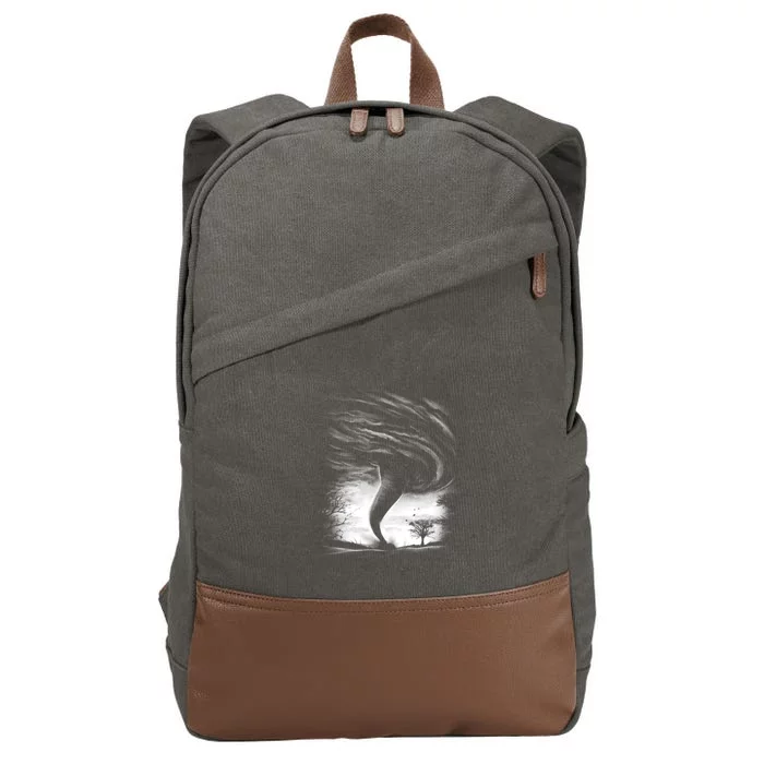 Realistic Tornado Cotton Canvas Backpack