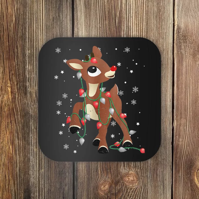 Rudolph The Red Nose Reindeer For And Christmas Fan Coaster