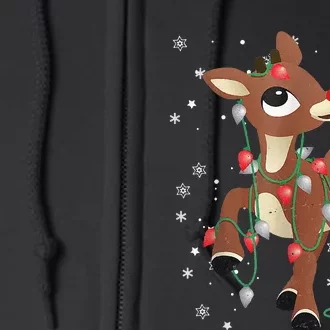 Rudolph The Red Nose Reindeer For And Christmas Fan Full Zip Hoodie